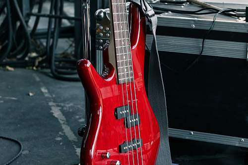 bass guitar red electric bass guitar leisure activities